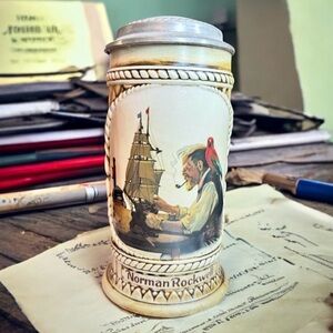 Authentic Norman Rockwell Stein “The Captain And First Mate"